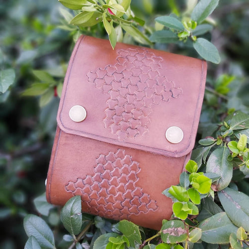 Bushcraft Leather and Canvas Pouch