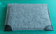 Load image into Gallery viewer, Hand Stitched Felt &amp; Leather Tablet Cover 9.7&quot; back view
