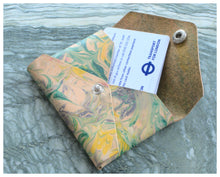 Load image into Gallery viewer, Marbling Letter Envelope Style Business Card Holder open view
