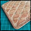 Upholstered Card Holder Stitching close up