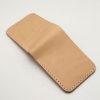 Hand Stitched Natural Bifold Open